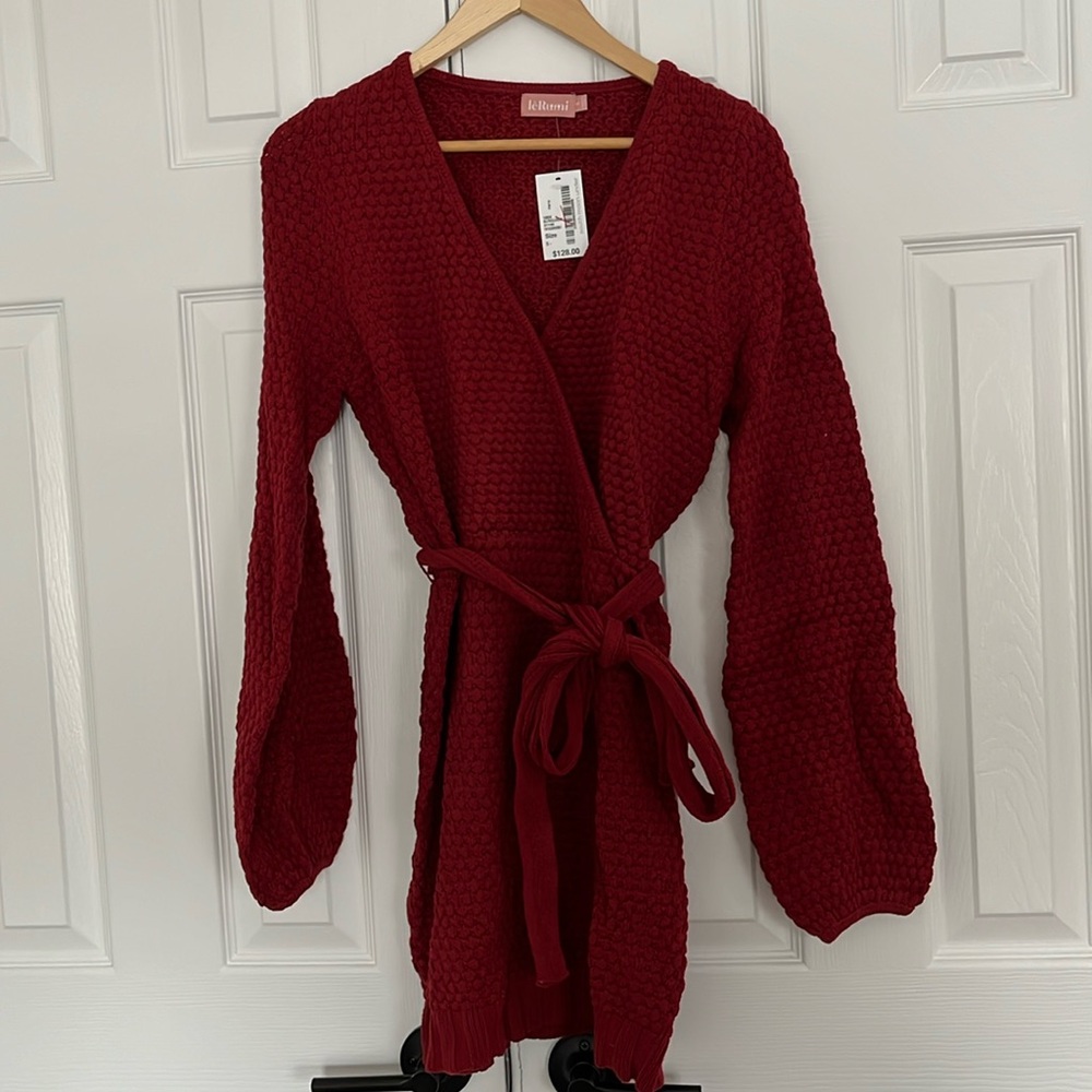 Women’s le Rumi burgundy knit dress from South Moon Under. Size small.